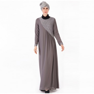 New Muslim womens robe, gauze skirt, lace, ethnic clothing in stock