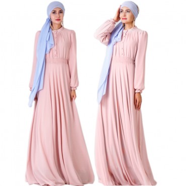 Double-layer high-density chiffon Muslim brand womens dress