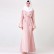 Flower Beaded Long Sleeve Cardigan Muslim Robe Women Muslim Abaya