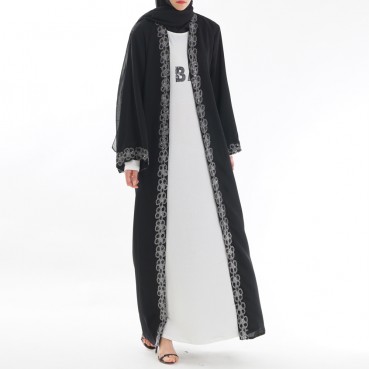 Slynn Womens Nida Muslim Womens Robe Middle East open abaya