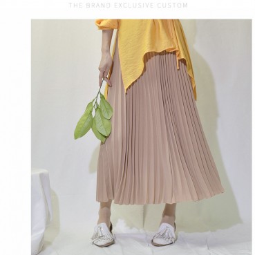 New fashion half-length long skirt pleated skirt