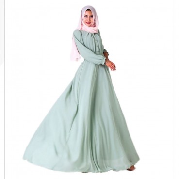 Double-layer high-density chiffon Muslim brand womens dress