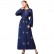 Hand-stitched pearl navy blue Muslim womens clothing Arab robe cardigan open kimono