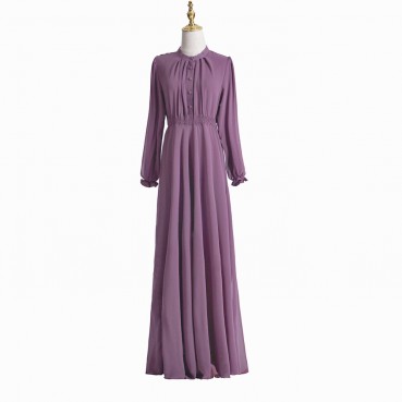 Double-layer high-density chiffon Muslim brand womens dress