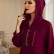 Dark red diamond ornament Moroccan style Middle East hand-stitched diamond robe abaya Muslim womens clothing