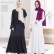 Chiffon lotus leaf fake two-piece long-sleeved long dress Middle Eastern robe Muslim womens skirt