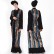 Color vertical sequins embroidery chiffon stitching long-sleeved jacket cardigan womens clothing