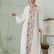 White high-density pearl chiffon embroidered robe dress Middle East Dubai holiday travel long dress