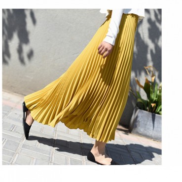 New fashion half-length long skirt pleated skirt