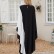 Black and white contrast color cloak dress casual slim loose robe womens arabic robe