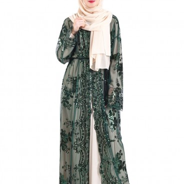 2021 new luxury 7-color positioning embroidery Muslim womens clothing in the Middle East hot style