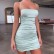 Europe and the United States new hot-selling solid color pleated stunning back tied nightclub dress spot