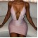 New womens fashion V collar back tie sexy dress