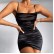 Europe and the United States new hot-selling solid color pleated stunning back tied nightclub dress spot