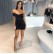 New irregular solid color wrapped chest deep V sexy dress high waist slim short skirt female