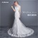 Wedding dress 2021 new shoulder drill V-neck sexy fish tail dress large size tail lace European and American bridal