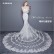 Wedding dress 2021 new long sleeve V-colored fish tail tail dress custom slim slim fashion large size lace wedding