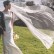 French light wedding 2021 new white minimalistic satin fish tail bride out of the gauze feast temperament dress skirt