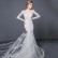 Wedding dress 2021 new long sleeve V-colored fish tail tail dress custom slim slim fashion large size lace wedding