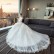 Bride wedding mesh lace embroidery long tail waist 2021 new white shoulder Korean wedding dress