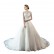 Bride wedding mesh lace embroidery long tail waist 2021 new white shoulder Korean wedding dress