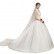 New wedding semi-high collar, lace wedding multi-layer mesh tail white European wedding dress