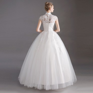 French light wedding dress 2021 new Niang Niang Sen launched a gauze, super fairy, simple conservative, small child