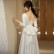 Traveling light wedding 2021 new bride Search super fairy-style simple dress temperament satin winter outlet yarn