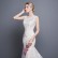 Bride wedding elegant sexy fish tail tail dress waist slim slimming large size reveal lace wedding dress