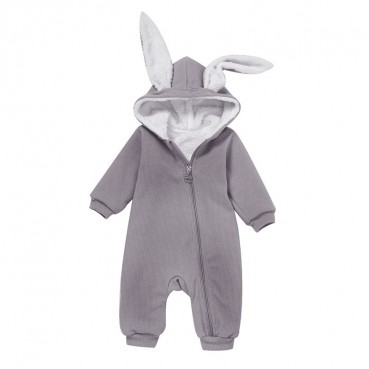 Autumn and winter new childrens clothing rabbit ears cotton baby continuous hare plus velvet warm climb hot sale