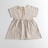 Girls dresses 2021 summer new girl linen solid color lace pocket short sleeve dress