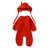 Newborn baby inception winter thickening warm rid of full moon hundred red dress plus velvet childrens wear