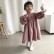 20 new girls Sad cotton linen lanterns 9 points sleeves small clear new A word dress autumn long sleeve