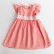 Girls dress cotton edge flying sleeve pleated skirt solid color cotton and linen girls dress new