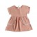 Girls dresses 2021 summer new girl linen solid color lace pocket short sleeve dress