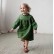 Girl cotton and linen cargo autumn long sleeve dress children new long sleeve junior dress girl skirt