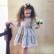 INS new girl lace cake skirt solid color cotton and linen girl princess dress fashion girl three-layer skirt children