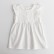 2021 girls flying sleeves solid color cotton and linen dress girl new flying sleeve princess dress support