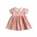 INS new hot girl dress solid color cotton and linen children short-sleeved color collar princess dress factory direct