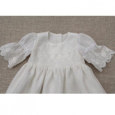 New custom solid color fashion girls dress cotton linen lace lace princess skirt childrens dress custom