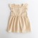 2021 girls flying sleeves solid color cotton and linen dress girl new flying sleeve princess dress support