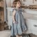 New explosion models solid color girls dress cotton and linen loose comfortable pleated skirt childrens dress