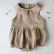 Cotton and linen neonatal haha ​​clothes pure color sleeveless lotus leaf baby continuous men and women treasure