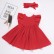 Hot sale INS new girl dress A word princess dress + hair band cotton linen dress