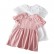 INS new girl lace small round collar cotton linen short-sleeved small fresh dress children dress