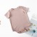 Climb baby clothes newborn coated cotton summer short-sleeved solid color hares bag fart clothes baby