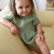 New childrens clothing cotton and linen solid color newborn baby lobby girls ridiculous clothing shot outside climbing