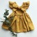 New girl baby dress cotton linen pure color childrens skirt bow princess skirt European and American childrens wear