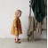 Girl cotton and linen cargo autumn long sleeve dress children new long sleeve junior dress girl skirt