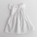 Girls dress cotton edge flying sleeve pleated skirt solid color cotton and linen girls dress new